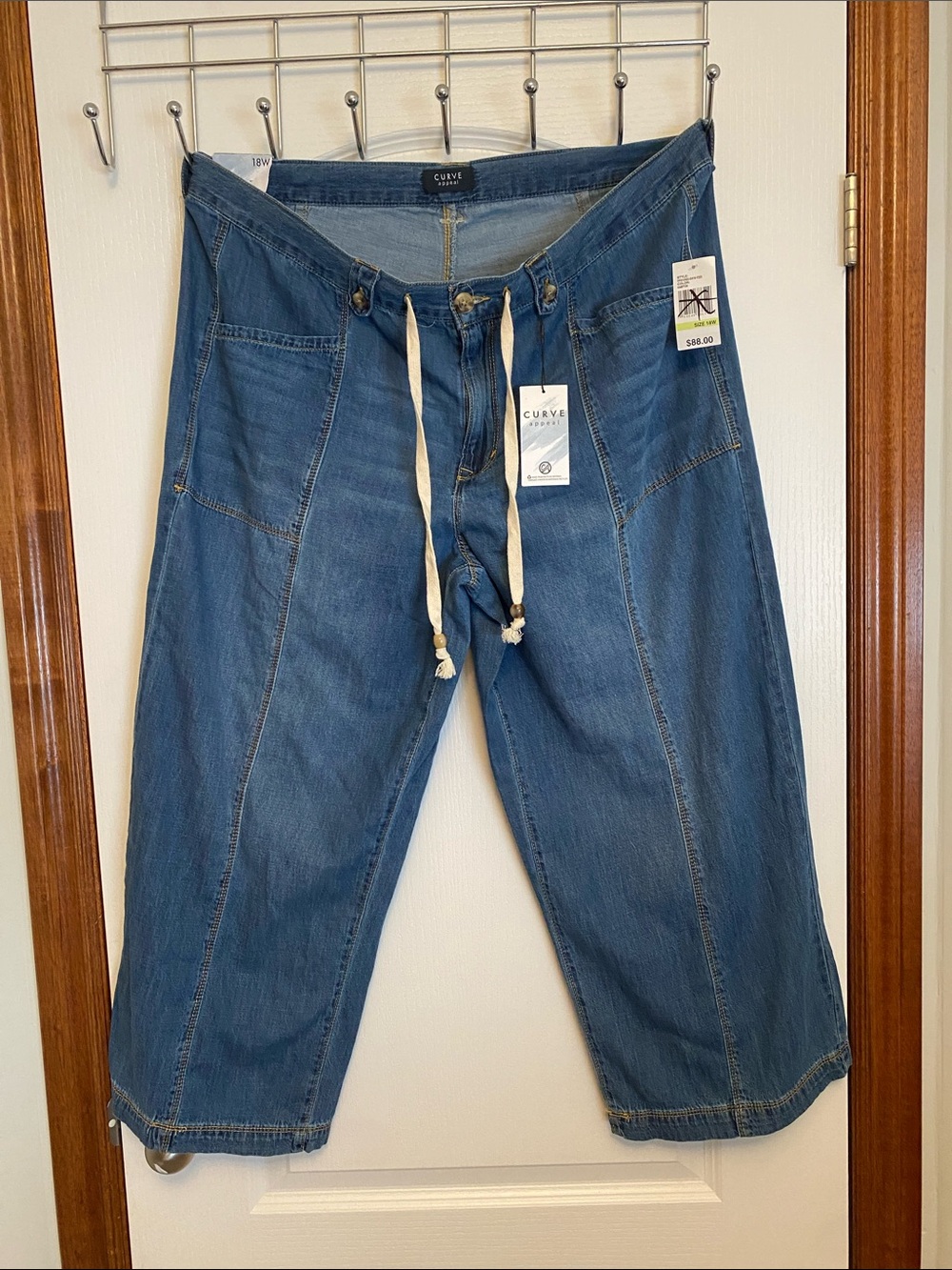 Women’s Relaxed Blue Drawstring Jeans